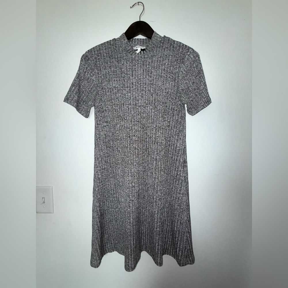 BCBGeneration Gray Ribbed Knit Dress Size S